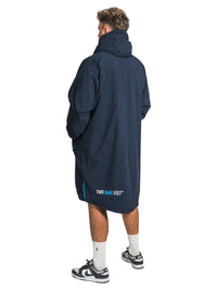Two Bare Feet Weatherproof Changing Robe with Changing Mat (Marine Blue/Blue)