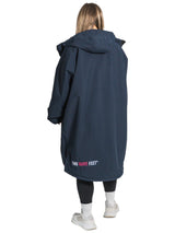 Two Bare Feet Weatherproof Changing Robe with Changing Mat (Marine Blue/Raspberry)