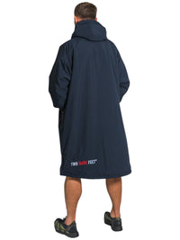 Two Bare Feet Weatherproof Changing Robe with Changing Mat (Marine Blue/Red)