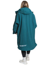 Two Bare Feet Weatherproof Changing Robe with Changing Mat (Sea Green/Black)