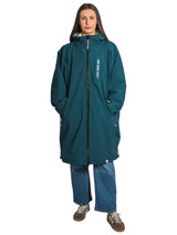 Two Bare Feet Weatherproof Changing Robe with Changing Mat (Sea Green/Cream)