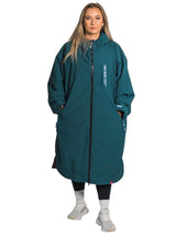 Two Bare Feet Weatherproof Changing Robe with Changing Mat (Sea Green/Raspberry)