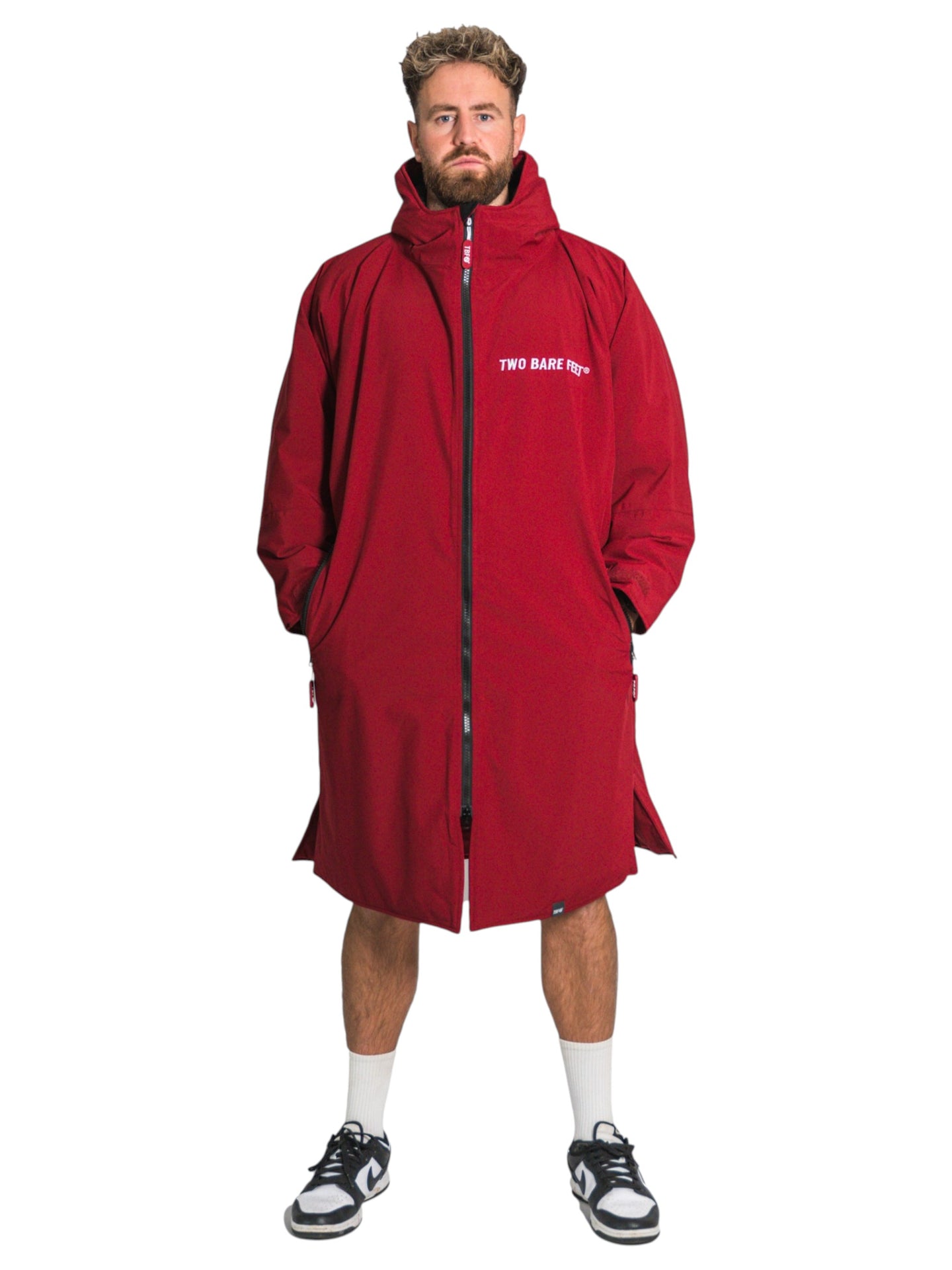Core Waterproof Changing Robe (Deep Red/Charcoal)