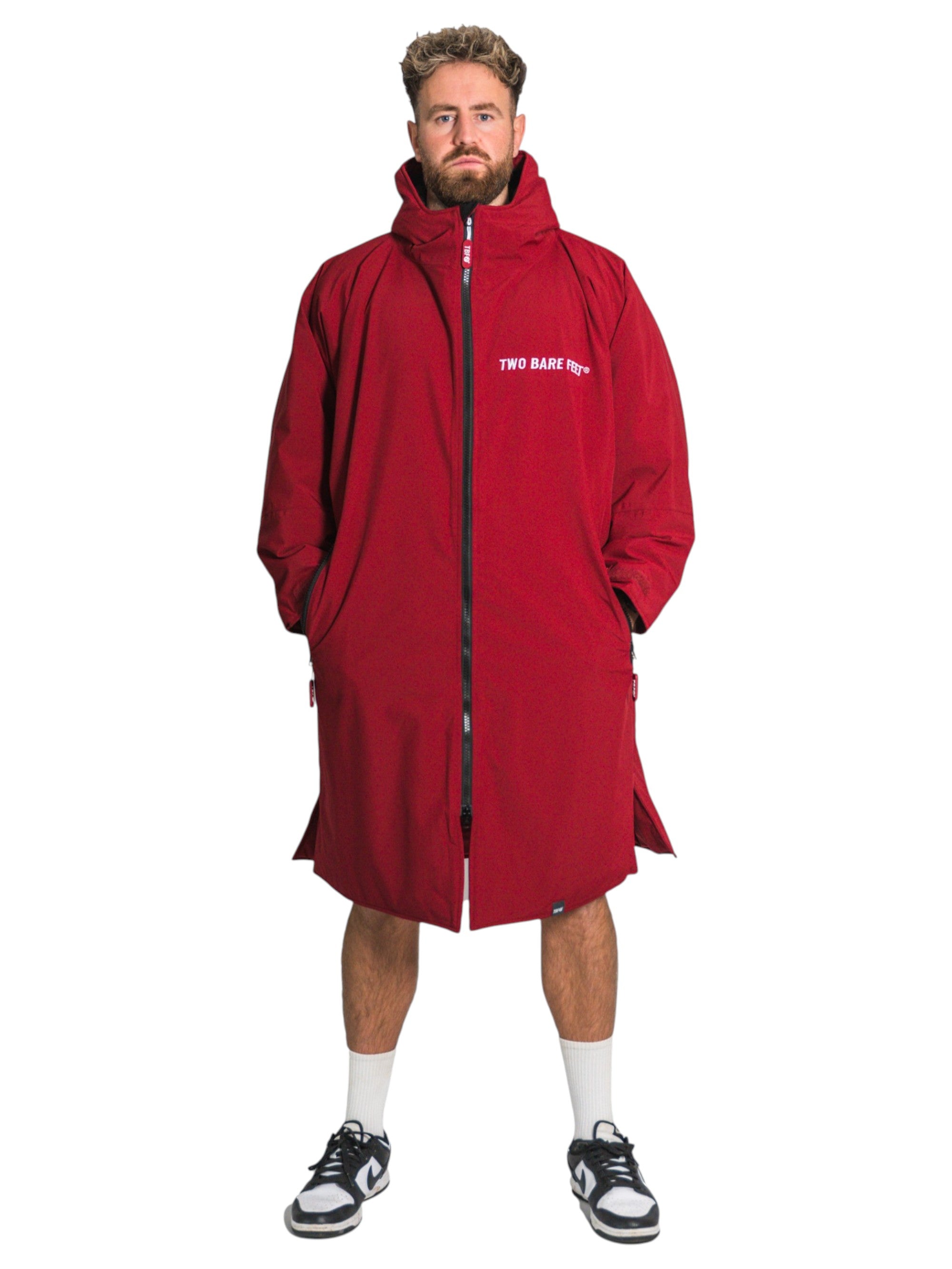 Core Waterproof Changing Robe (Deep Red/Charcoal)