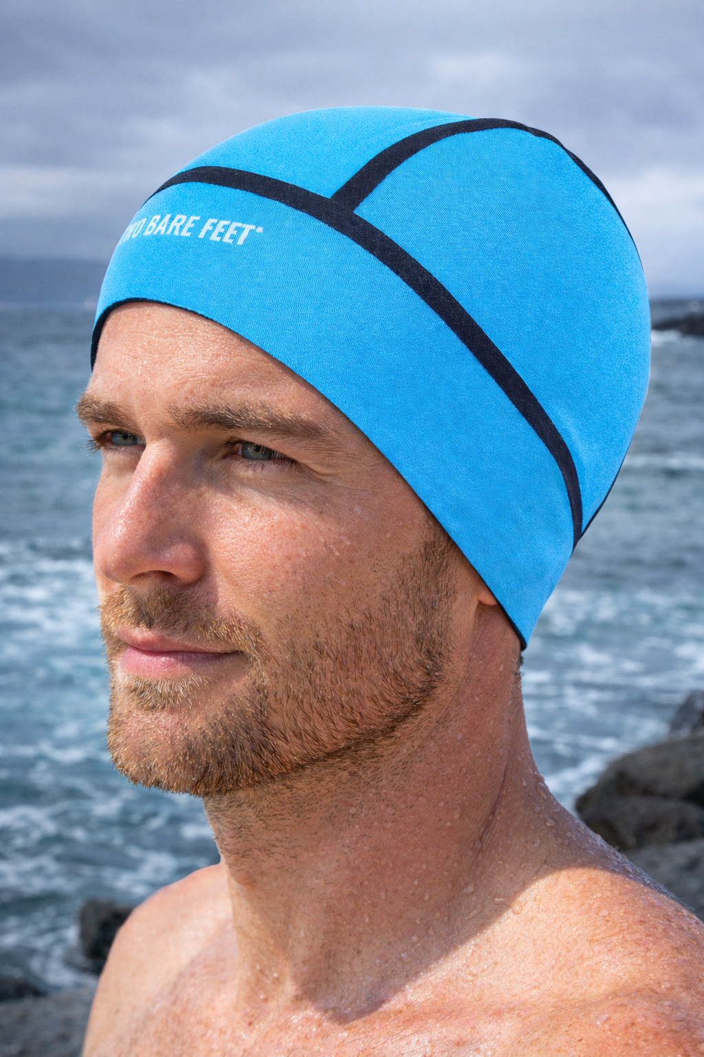 Two Bare Feet 2.5mm Neoprene Cold Water Swim Cap (Blue)