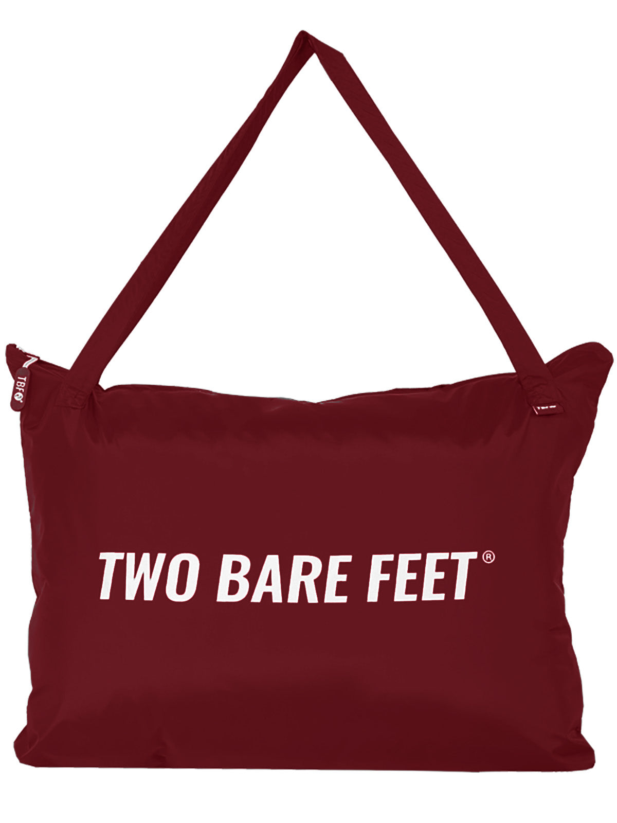 Two Bare Feet Weatherproof Tote Bag (Deep Red)