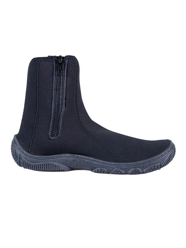 Neoprene Zipped Adults Wetsuit Boots (Black)