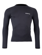 Two Bare Feet Adults Crew Neck Thermal Long Sleeve Rash Vest (Black)