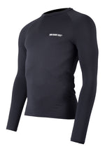 Two Bare Feet Adults Crew Neck Thermal Long Sleeve Rash Vest (Black)
