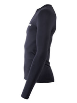Two Bare Feet Adults Crew Neck Thermal Long Sleeve Rash Vest (Black)