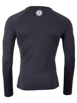 Two Bare Feet Adults Crew Neck Thermal Long Sleeve Rash Vest (Black)