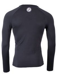 Two Bare Feet Adults Crew Neck Thermal Long Sleeve Rash Vest (Black)