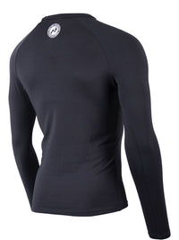 Two Bare Feet Adults Crew Neck Thermal Long Sleeve Rash Vest (Black)
