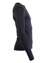 Two Bare Feet Adults Crew Neck Thermal Long Sleeve Rash Vest (Black)