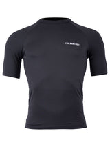 Two Bare Feet Adults Crew Neck Thermal Short Sleeve Rash Vest (Black)