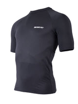 Two Bare Feet Adults Crew Neck Thermal Short Sleeve Rash Vest (Black)