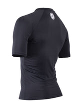 Two Bare Feet Adults Crew Neck Thermal Short Sleeve Rash Vest (Black)