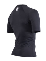 Two Bare Feet Adults Crew Neck Thermal Short Sleeve Rash Vest (Black)