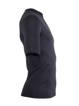 Two Bare Feet Adults Crew Neck Thermal Short Sleeve Rash Vest (Black)