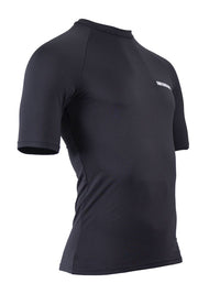 Two Bare Feet Adults Crew Neck Thermal Short Sleeve Rash Vest (Black)
