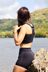 Two Bare Feet Womens Sport 1.5mm Neoprene Wetsuit Top (Black)