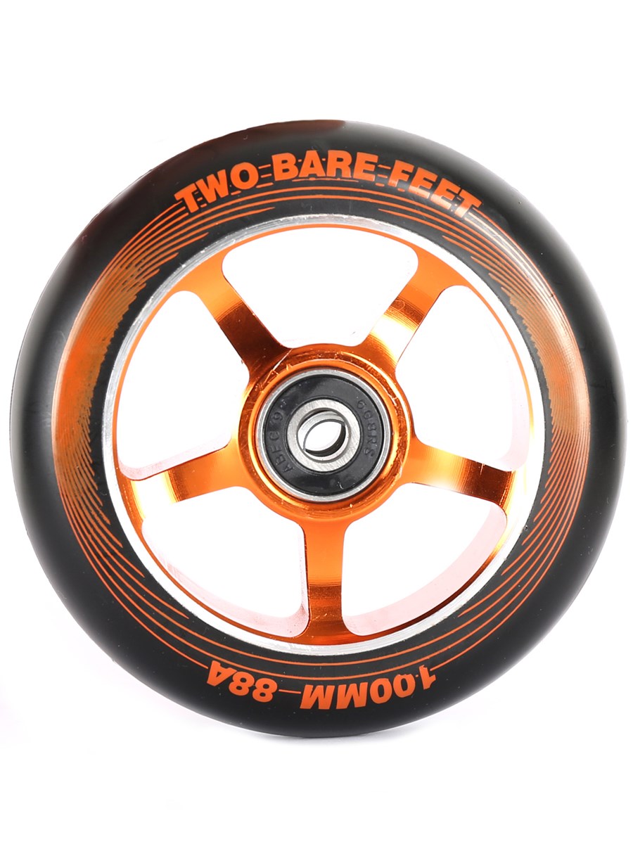 TBF Alloy Series Scooter Wheels - 5 Star (Orange Pair 2 x Wheels)