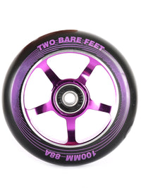 TBF Alloy Series Scooter Wheels - 5 Star (Purple Pair 2 x Wheels)