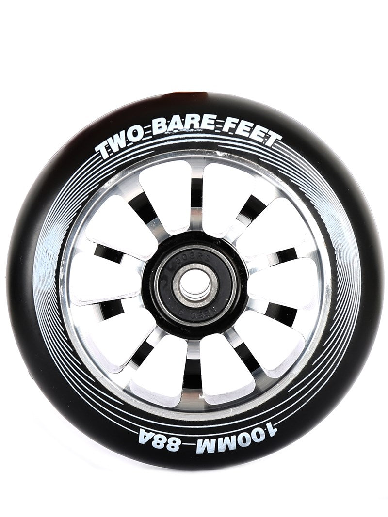 TBF Alloy Series Scooter Wheels - V10 (Black Pair 2 x Wheels)