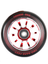 TBF Alloy Series Scooter Wheels - V10 (Red Pair 2 x Wheels)