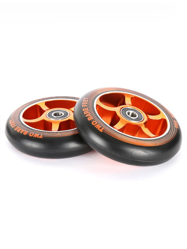 TBF Alloy Series Scooter Wheels - 5 Star (Orange Pair 2 x Wheels)