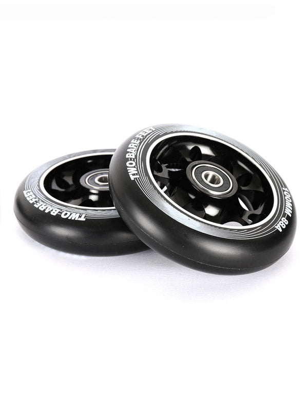 TBF Alloy Series Scooter Wheels - Super Six (Black Pair 2 x Wheels)