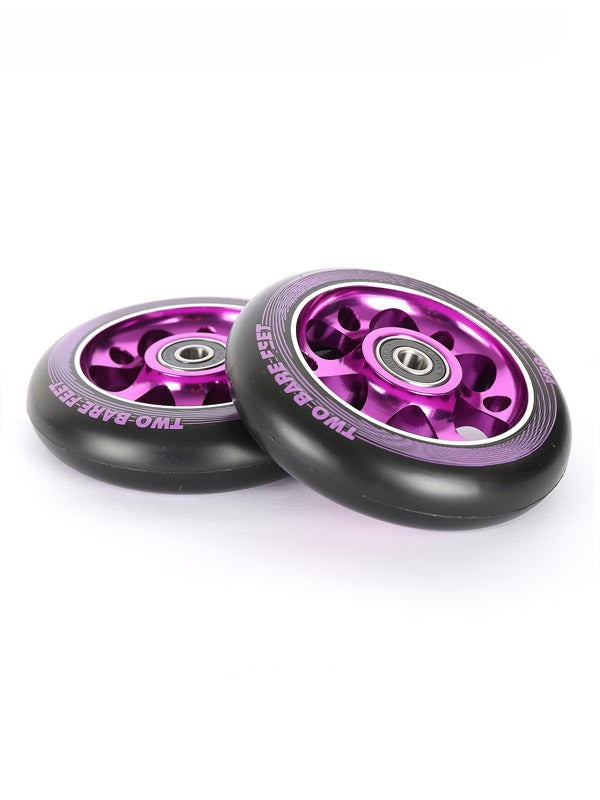 TBF Alloy Series Scooter Wheels - Super Six (Purple Pair 2 x Wheels)