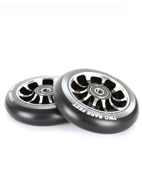 TBF Alloy Series Scooter Wheels - V10 (Black Pair 2 x Wheels)