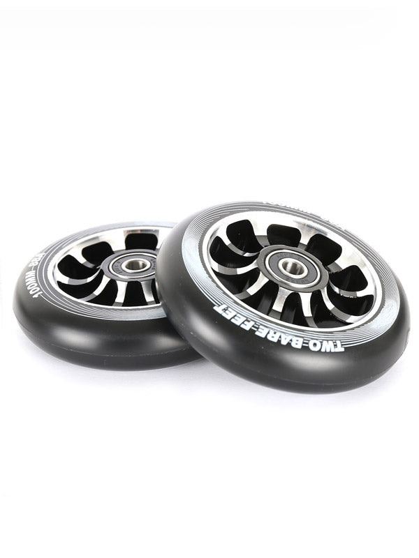 TBF Alloy Series Scooter Wheels - V10 (Black Pair 2 x Wheels)