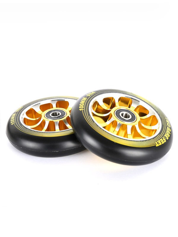TBF Alloy Series Scooter Wheels - V10 (Gold Pair 2 x Wheels)
