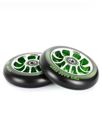 TBF Alloy Series Scooter Wheels - V10 (Green Pair 2 x Wheels)
