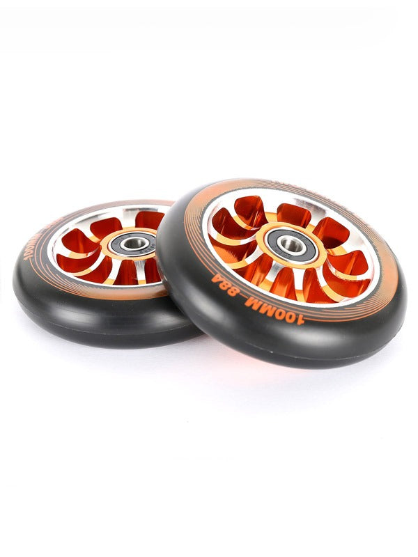 TBF Alloy Series Scooter Wheels - V10 (Orange Pair 2 x Wheels)