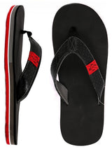 Two Bare Feet Alpha Mens Sandals (Black / Red)