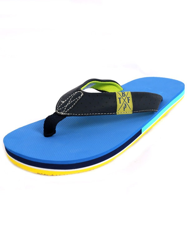 Two Bare Feet Alpha Mens Sandals (Blue / Lime)