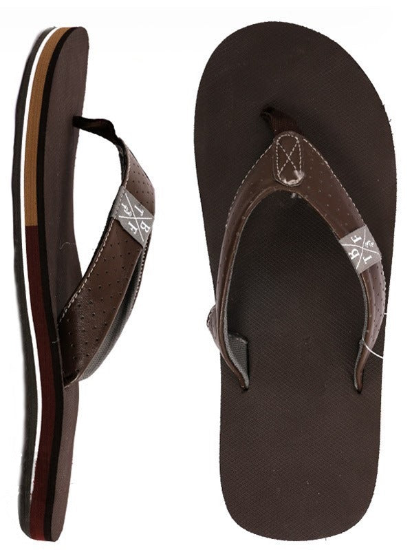 Two Bare Feet Alpha Mens Sandals (Brown / Brown)