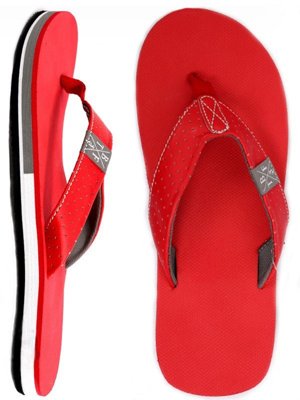 Two Bare Feet Alpha Mens Sandals (Red / Black)