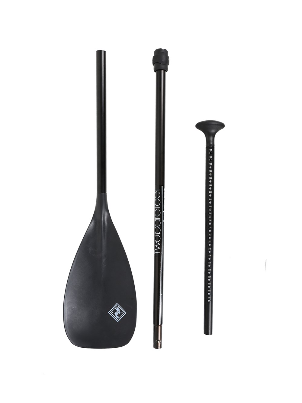Two Bare Feet Standard 3 Piece Aluminium Scooped Blade SUP Paddle