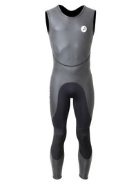 Two Bare Feet Enduro Sleeveless 2.5mm Mens Mesh Surf Suit (Black)