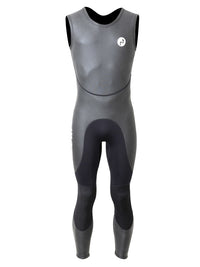Two Bare Feet Enduro Sleeveless 2.5mm Mens Mesh Surf Suit (Black)