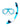 Tidal Series Silicone Dry Top Snorkel & Mask (Aqua)