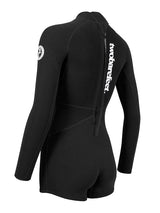 Two Bare Feet Arabella 2mm Superstretch Womens One Piece Shorts Suit (Black)