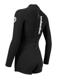 Two Bare Feet Arabella 2mm Superstretch Womens One Piece Shorts Suit (Black)