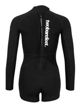 Two Bare Feet Arabella 2mm Superstretch Womens One Piece Shorts Suit (Black)