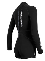 Two Bare Feet Arabella 2mm Superstretch Womens One Piece Shorts Suit (Black)