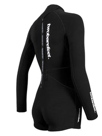 Two Bare Feet Arabella 2mm Superstretch Womens One Piece Shorts Suit (Black)
